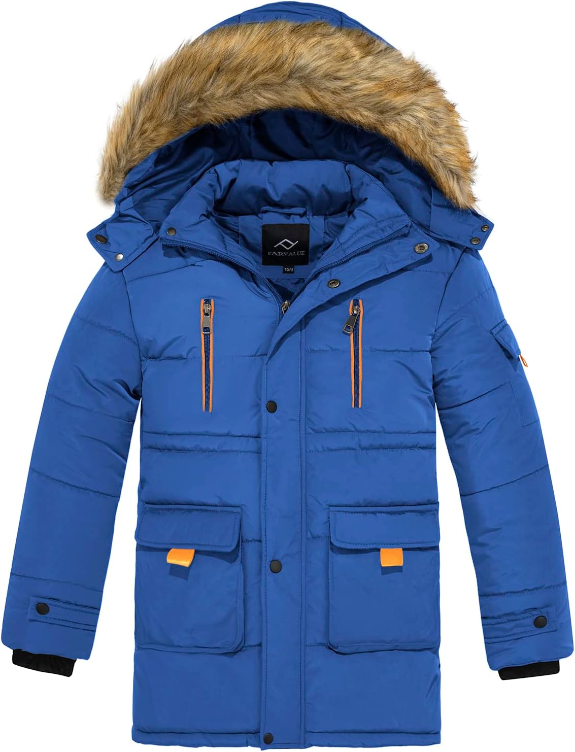 FARVALUE Boy Winter Coat Warm Quilted Puffer Jacket for Kids