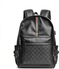 Leather Backpack School College Bookbag - Large Capacity Laptop Pack