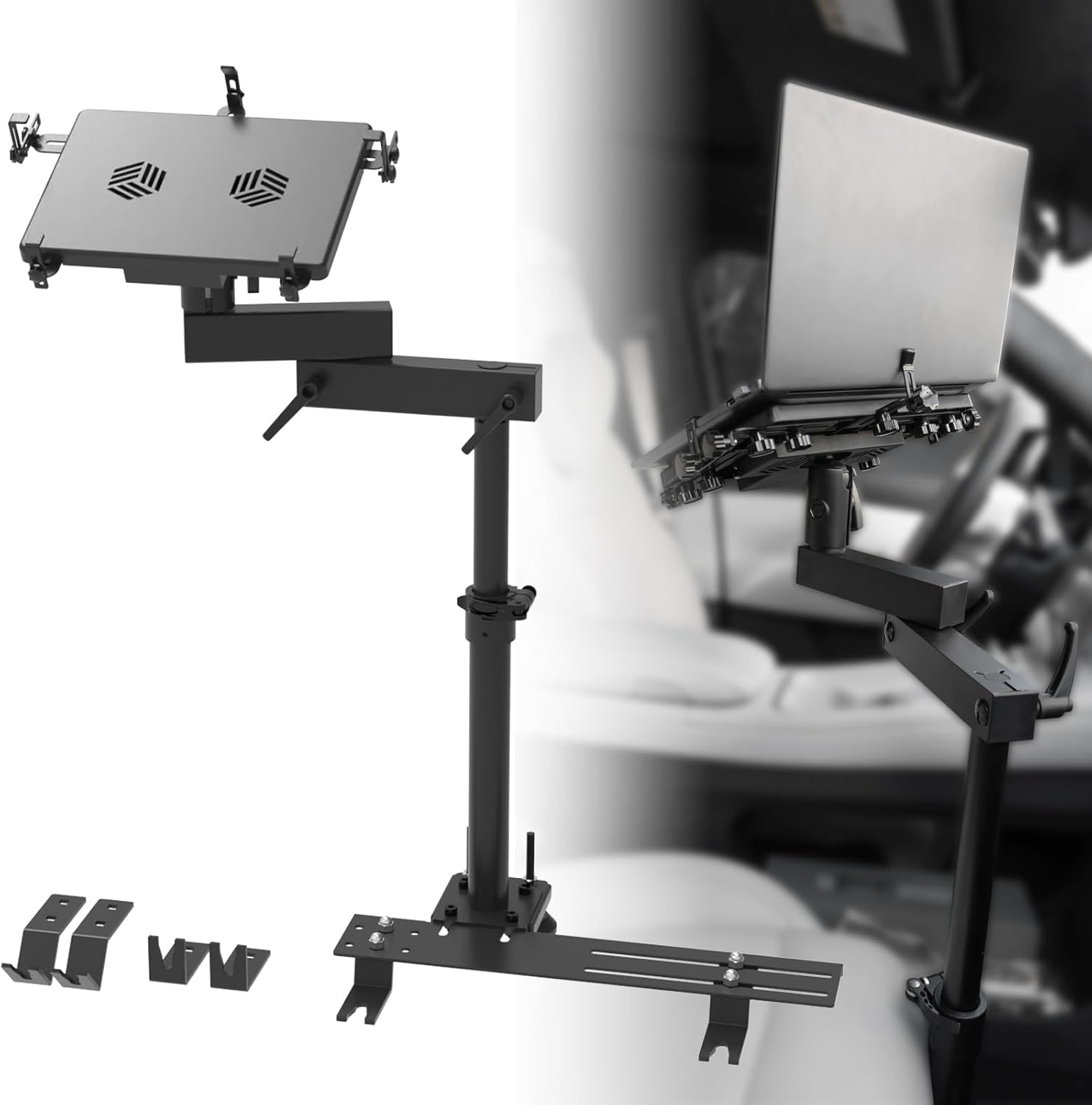 MELIPRON Vehicle Laptop Mount for Trucks & Vans - Heavy-Duty Stand