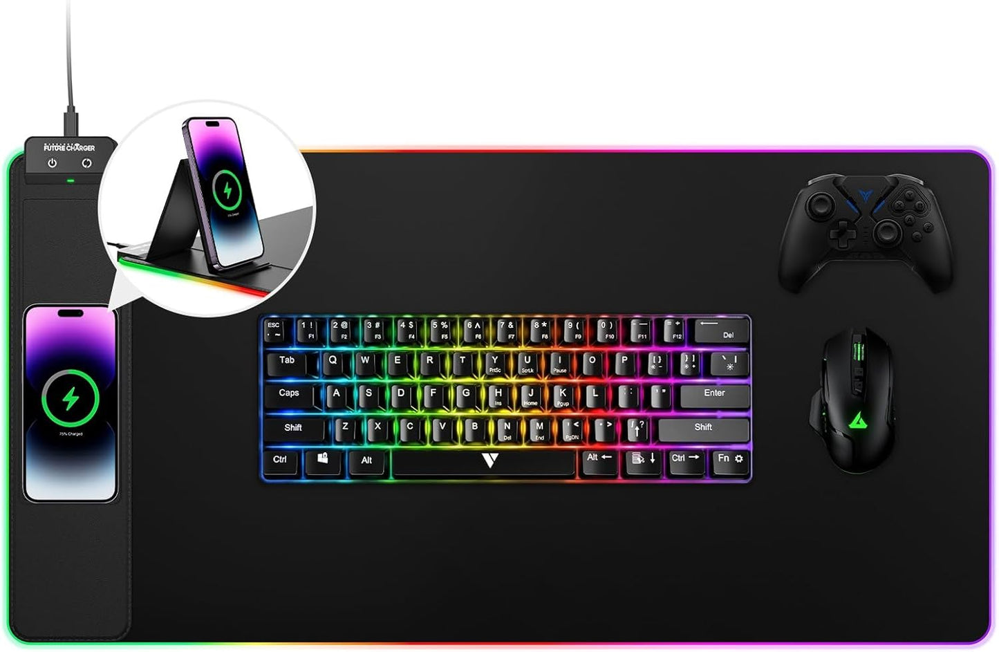 15W Wireless Charging Mouse Pad - Ultimate Gaming Power!