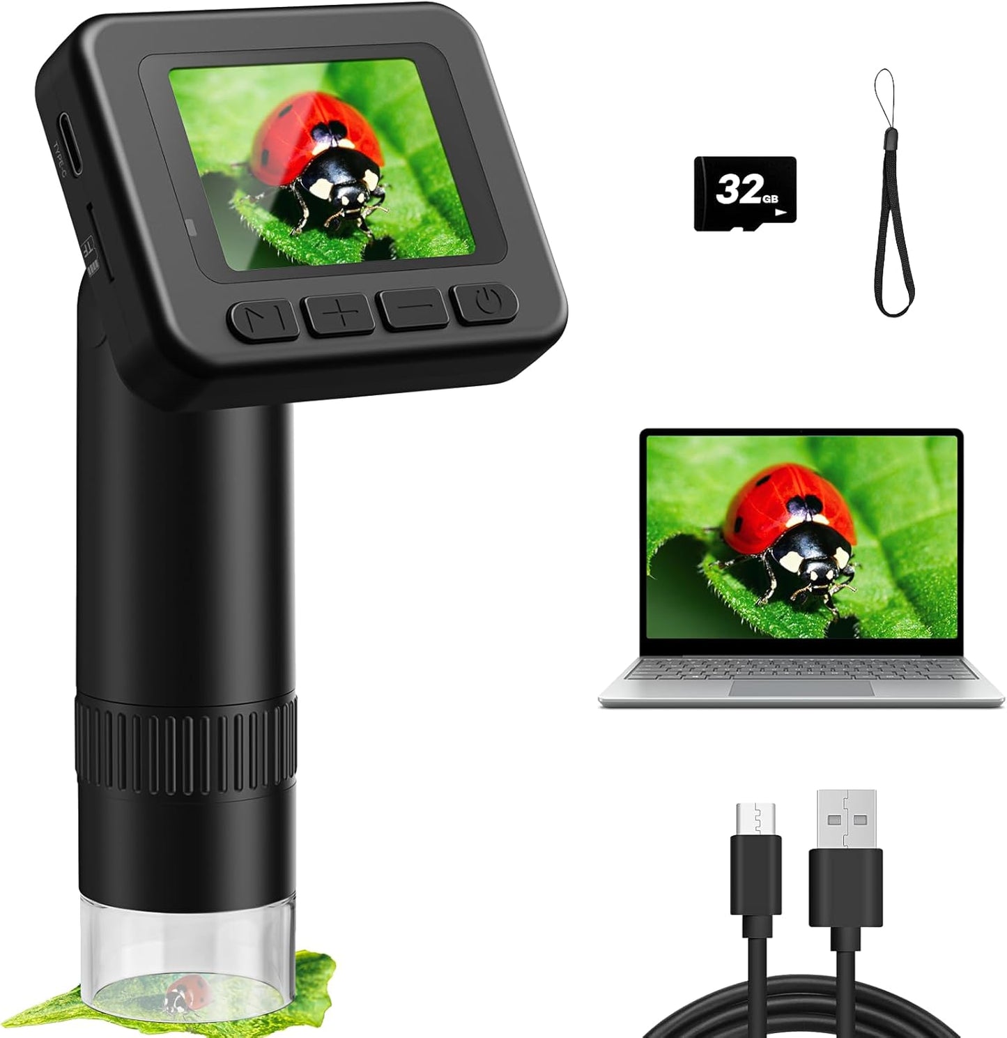 Handheld Digital Microscope D-KS2 for Kids and Adults