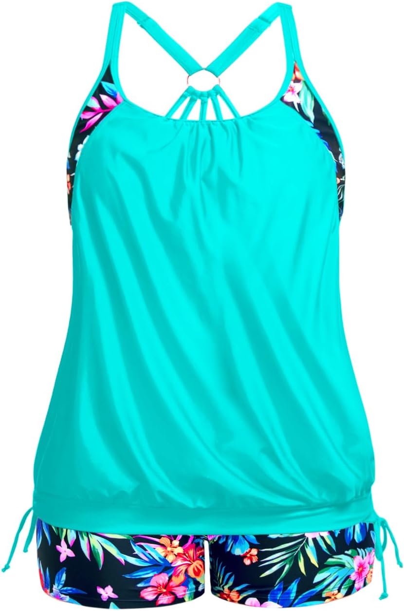 Plus Size Tankini Swimsuits for Women with Tummy Control