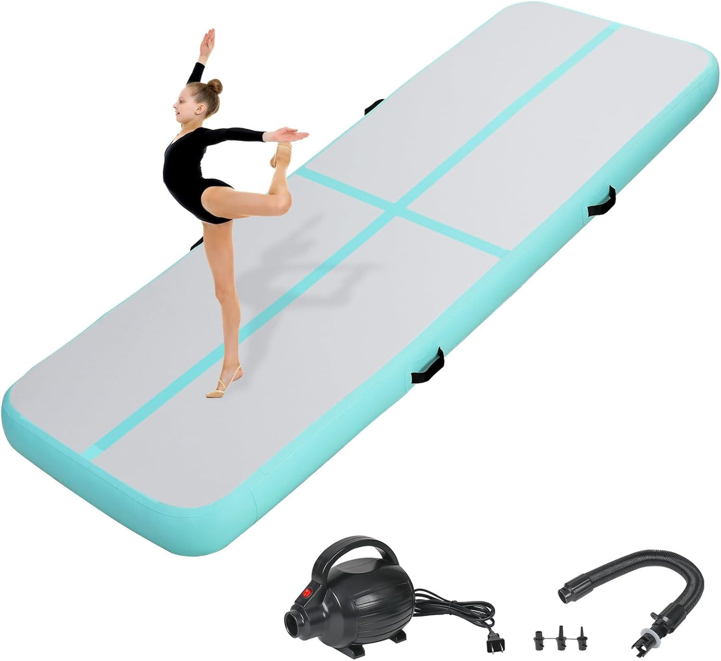 KIKILIVE Inflatable Air Track Mat with Electric Pump - Ultimate Home Training Fun! 