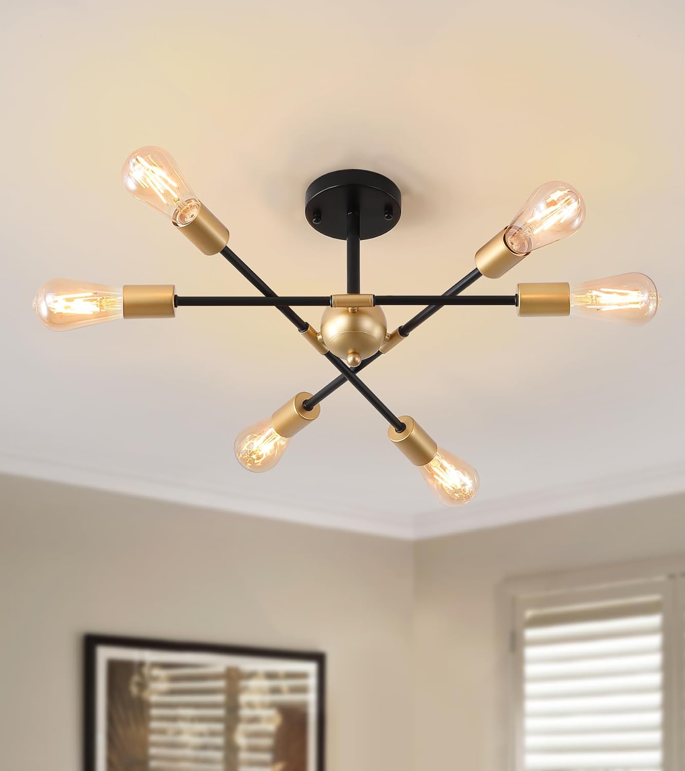 Modern Semi Flush Mount Ceiling Light Fixture for Home Decor