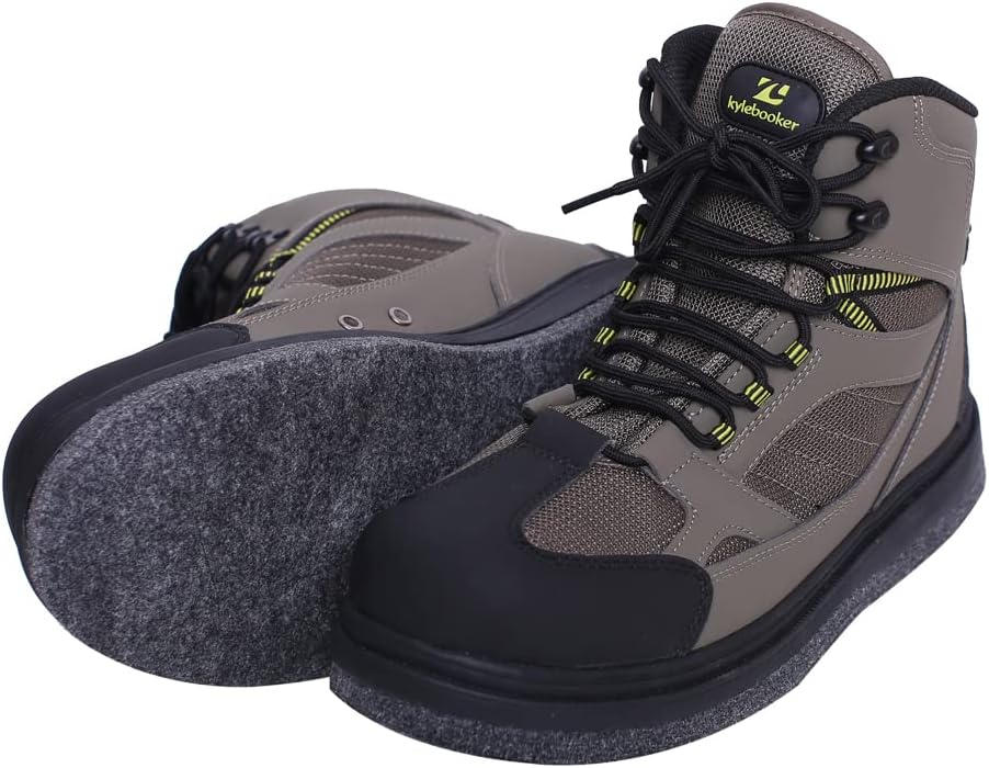 Kylebooker Men's Fishing Wading Boots for Comfortable Fly Fishing