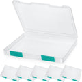 Clear A4 File Box 6-Pack - Transparent Document Storage with Buckle