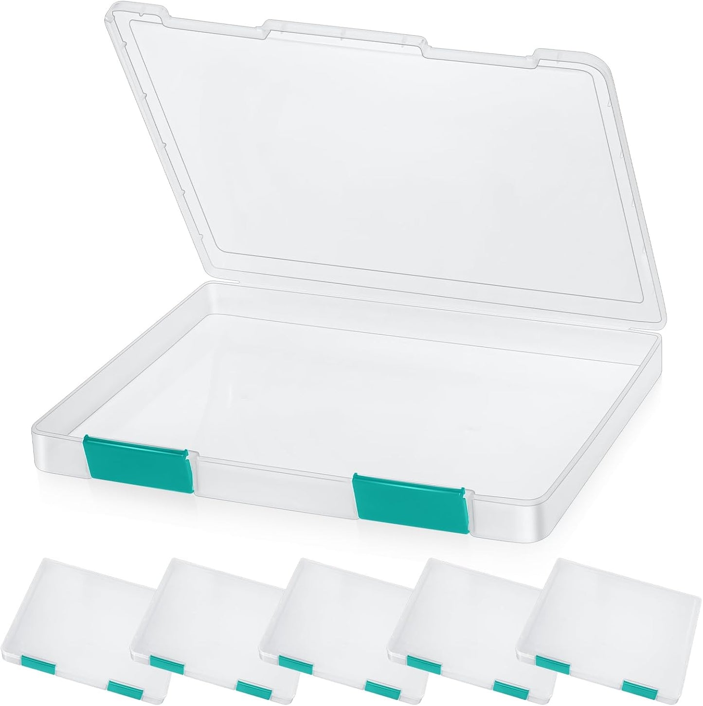 Clear A4 File Box Storage Containers for Documents and More