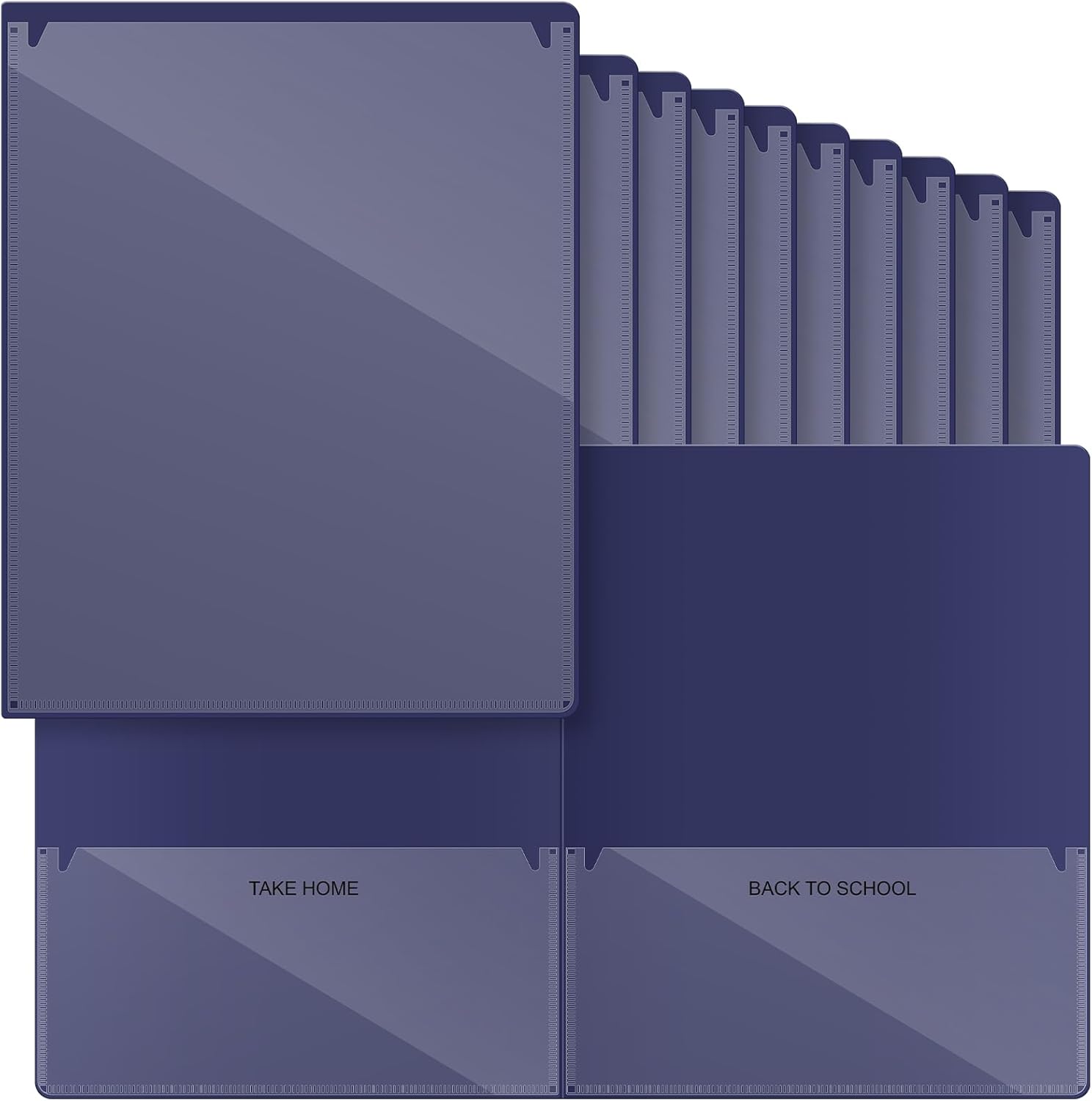 Henoyso 24 Pcs Heavy Duty 2 Pocket Homework Folders for Students