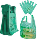 Pack of 1000 Biodegradable Green Plastic Grocery Bags 22in x 12in