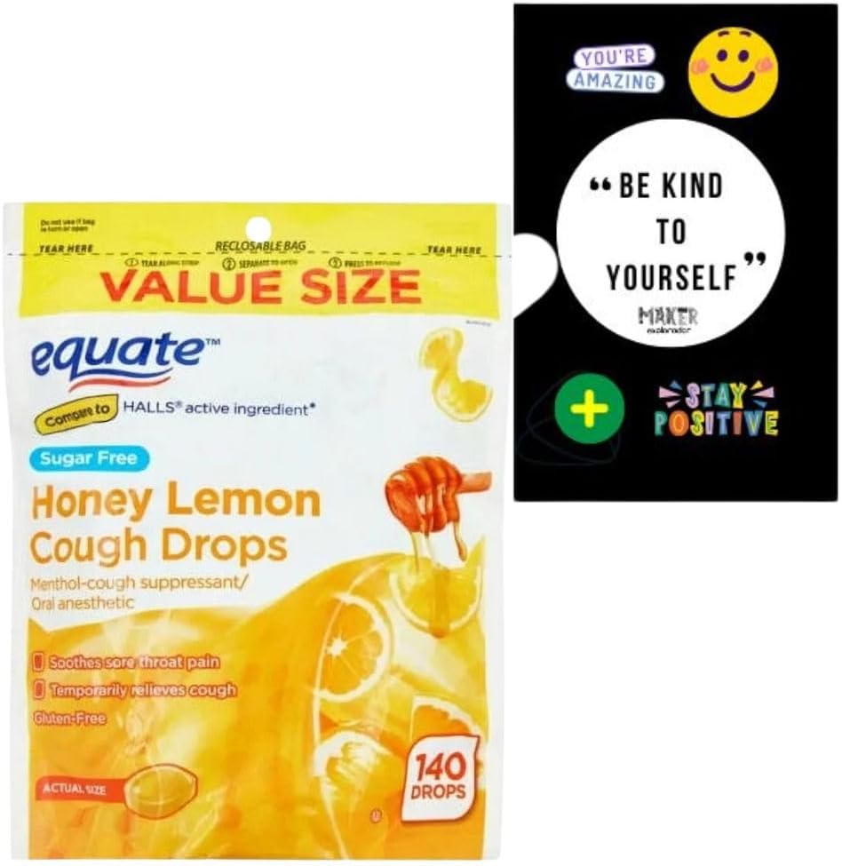 140-Count Equate Sugar Free Honey Lemon Cough Drops