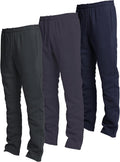 Men's Open Bottom Sweatpants 3 Pack - Lightweight Terry Joggers