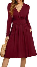 Women's Summer Short Sleeve V-Neck Floral Party Dress with Pockets
