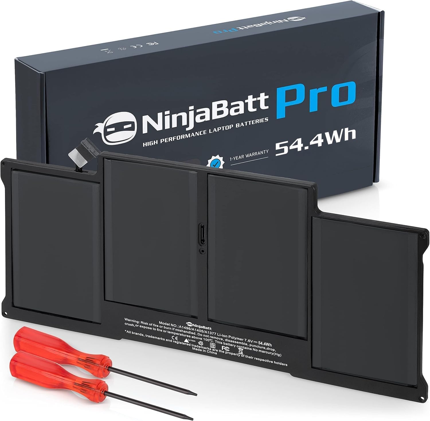 NinjaBatt Battery A1466 for MacBook Air 13 Inch - High Performance