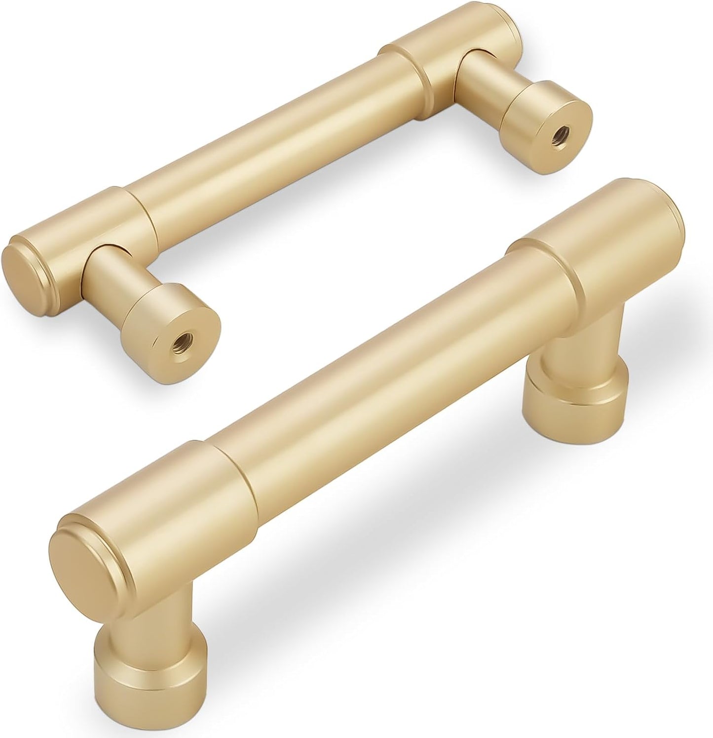 10 Pack Brushed Gold Cabinet Pulls for Kitchen and Bathroom