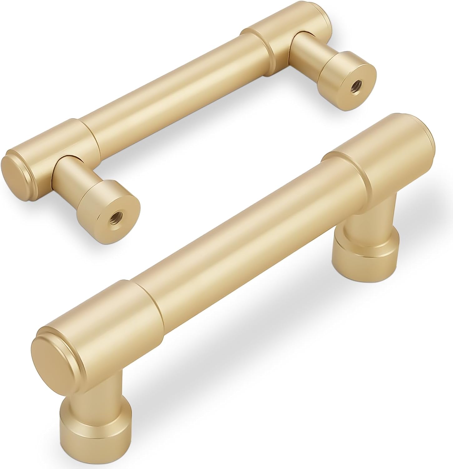 10 Pack Brushed Gold Cabinet Pulls for Kitchen and Bathroom