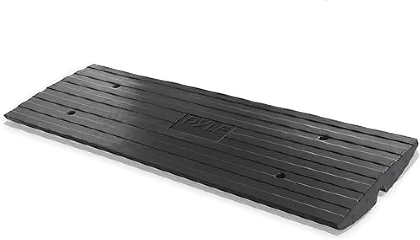 Pyle Car Driveway Curb Ramp - Heavy Duty Rubber Ramp for Vehicles