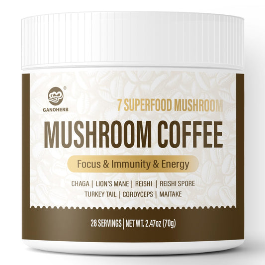 Focus & Energy Boost: GANOHERB Mushroom Coffee