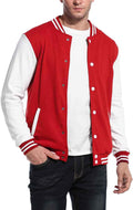 Men's Fashion Varsity Jacket Casual Slim Fit Cotton Letterman