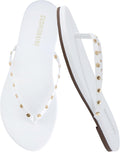 CUSHIONAIRE Confetti Studded Flip Flop Sandal - Memory Foam Comfort