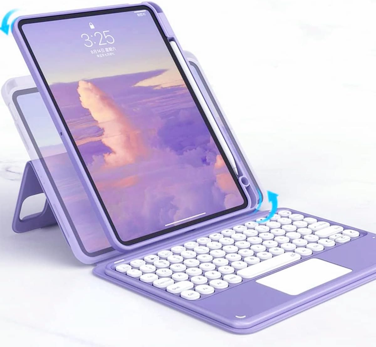 Magnetic Keyboard Case for iPad 9 8 7 10.2ft' with Touchpad