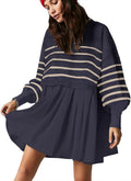 Womens Oversized Sweater Dress Spring Fall Trendy Long Sleeve Crewneck