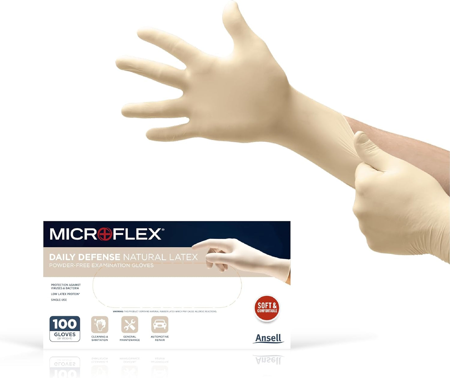 HyFlex Daily Defense Latex Gloves - Textured Fingertips