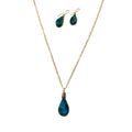 Chrysocolla Jewelry for Women - Dainty Chrysocolla Necklace Set