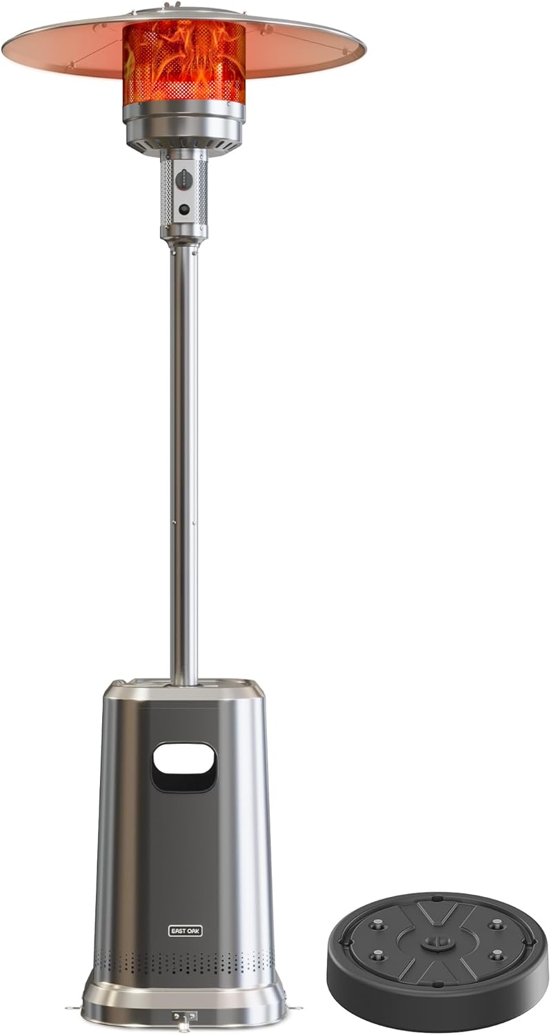 50,000 BTU Patio Heater with Safety Features and Table Design