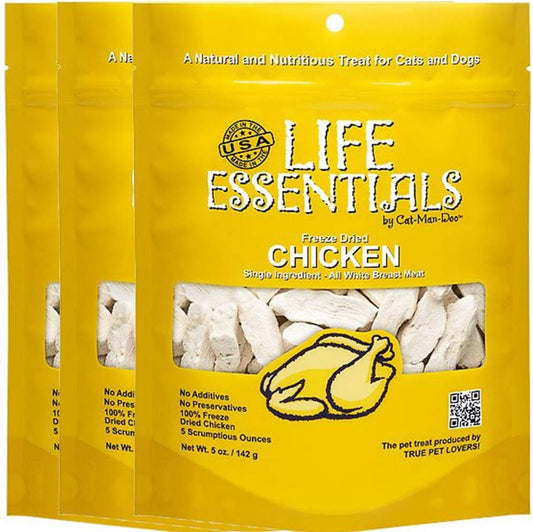 All-Natural Freeze Dried Chicken Treats for Dogs & Cats - 3 Pack