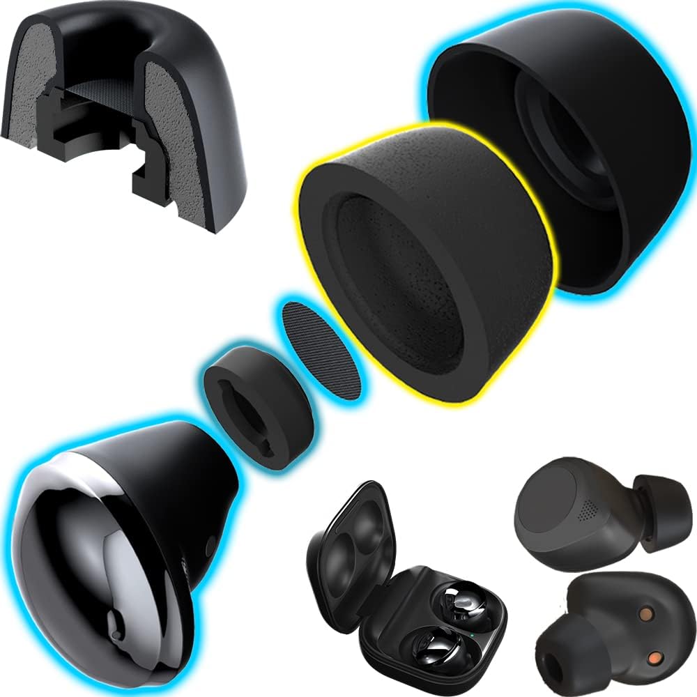 Secure Fit Memory Foam Ear Tips for Galaxy Buds Pro 2