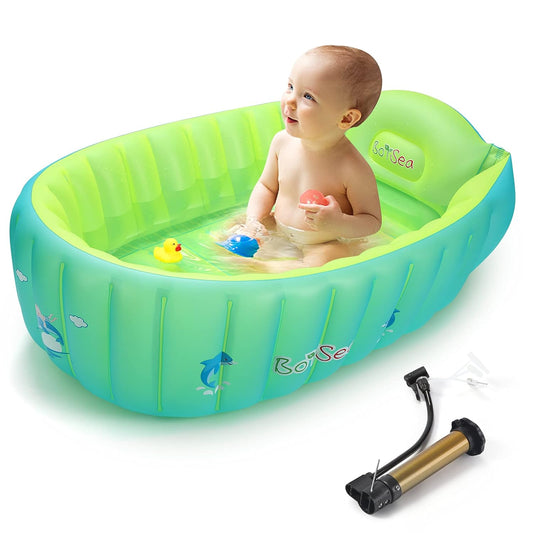 Boysea Inflatable Baby Bathtub - Anti-Slip & Portable