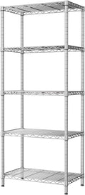 SINGAYE 5 Tier Adjustable Wire Storage Shelf - Heavy Duty Organizer