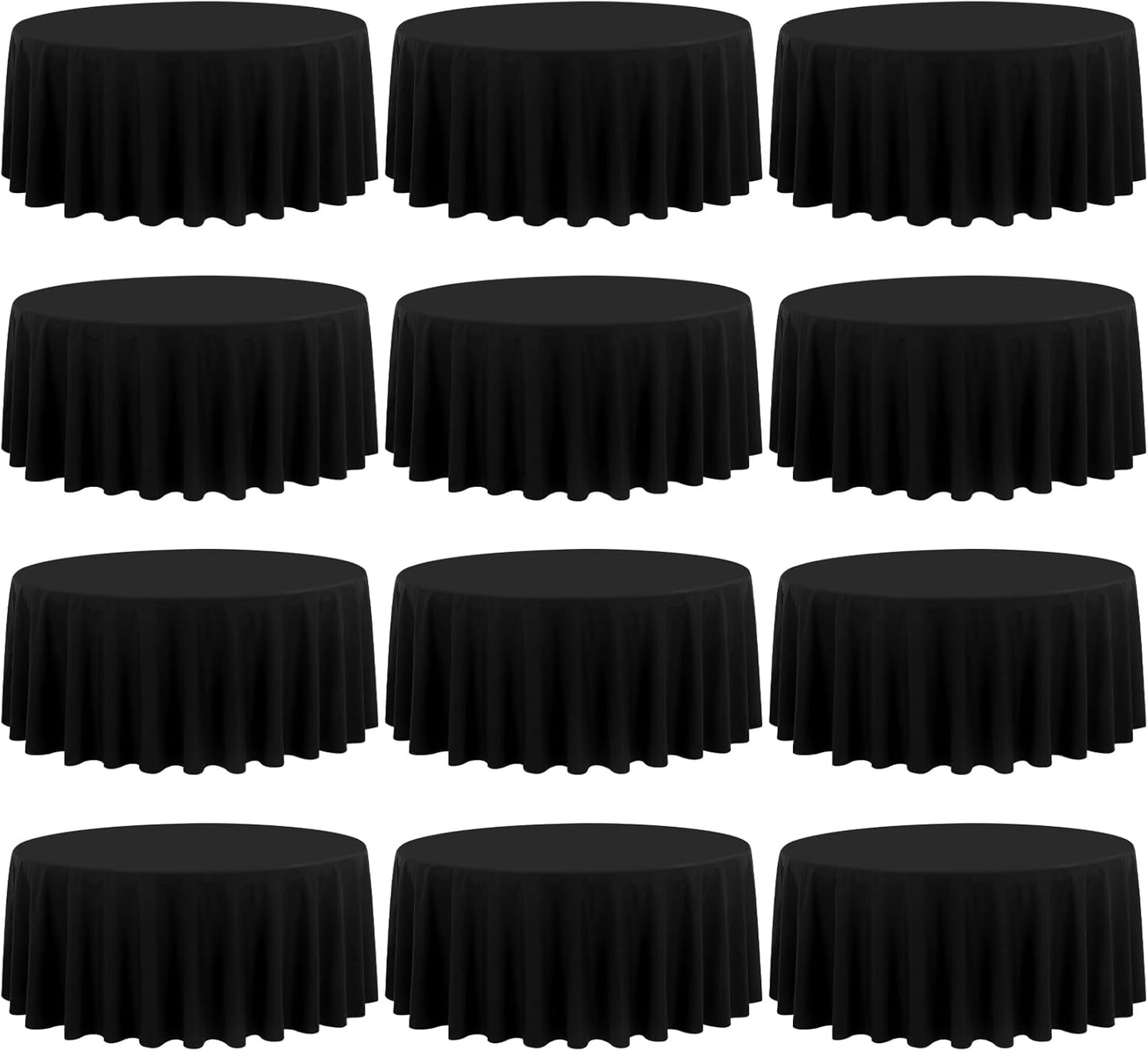 90 Inch Round Tablecloth Set of 12 for Elegant Events and Dining