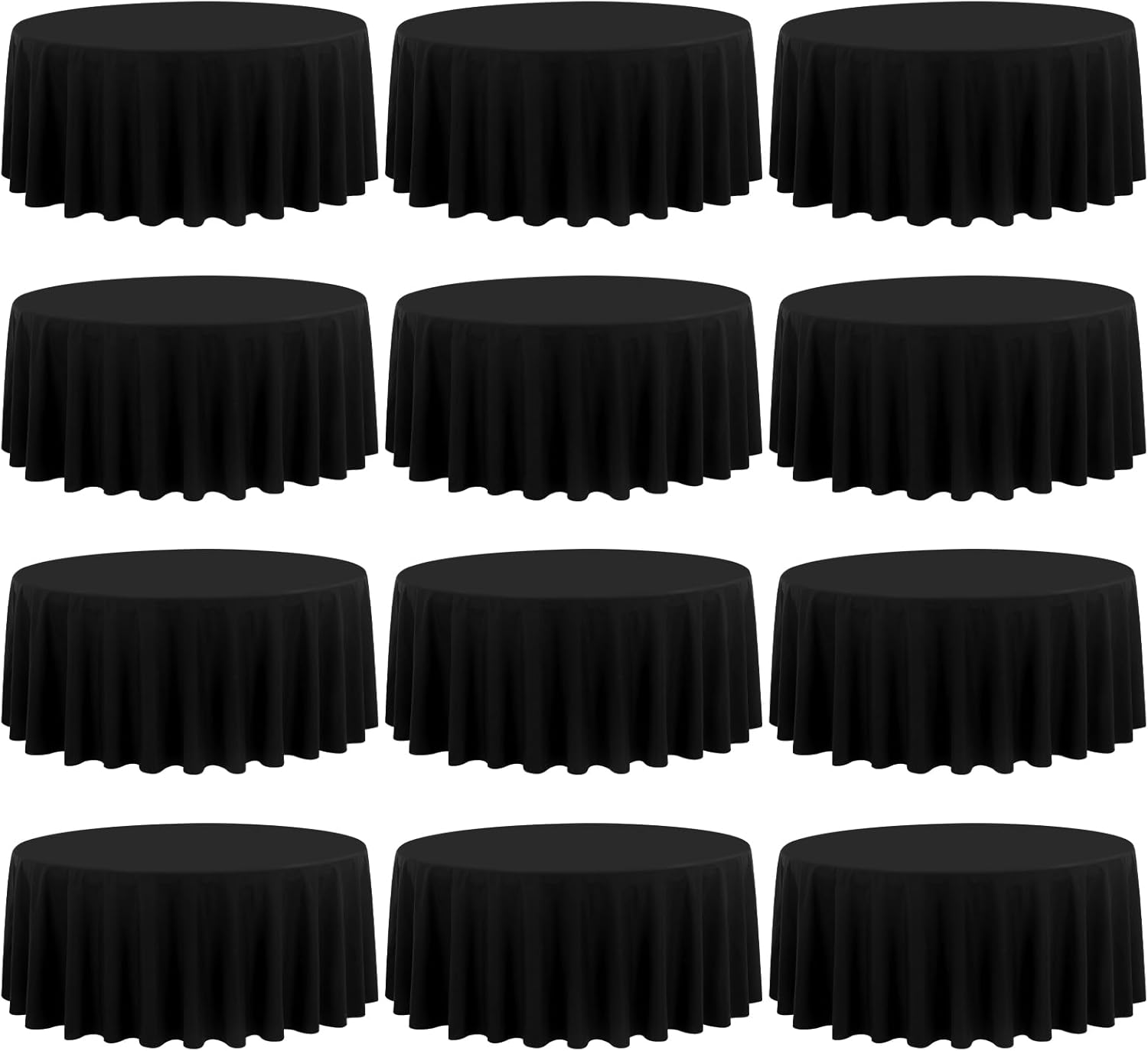 90 Inch Round Tablecloth Set of 12 for Elegant Events and Dining