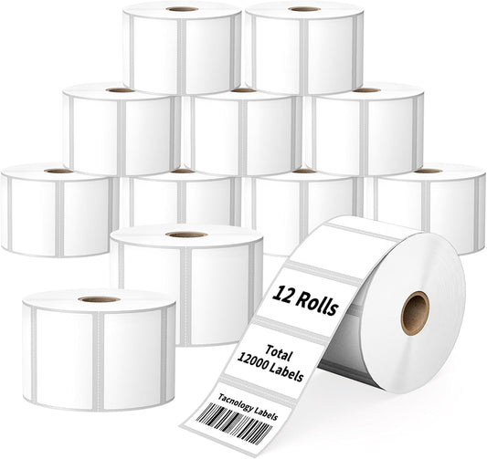 12 Rolls Direct Thermal Labels for Shipping & Addressing Needs