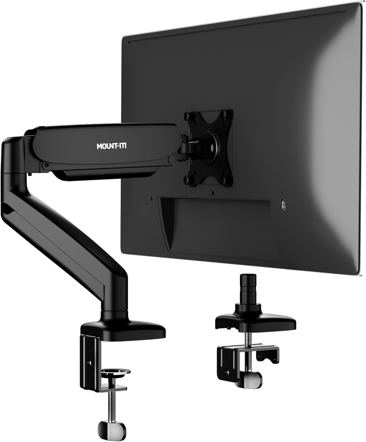 Mount-It! Monitor Arm for 13in to 32in Screens - Fully Adjustable