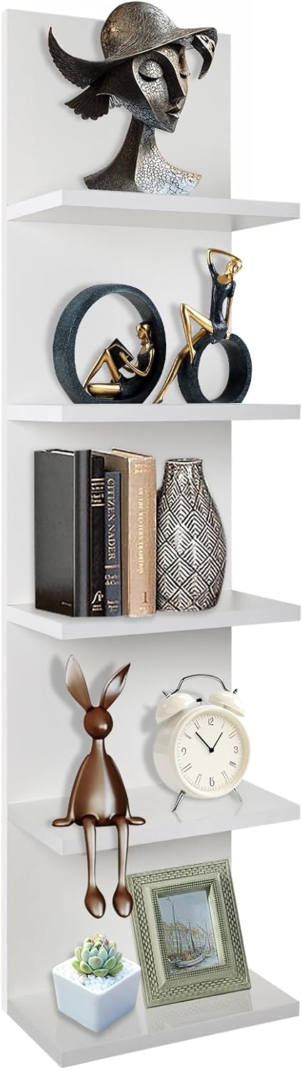 Homaterial 5 Tier Wall Shelf for Living Room and Bedroom Decor