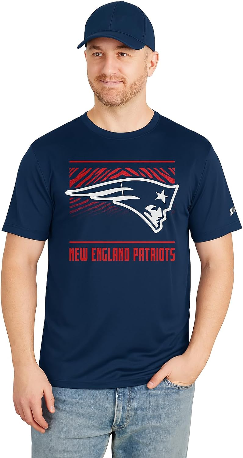 Zubaz NFL Men's Short Sleeve Team Graphic T-Shirt for Fans