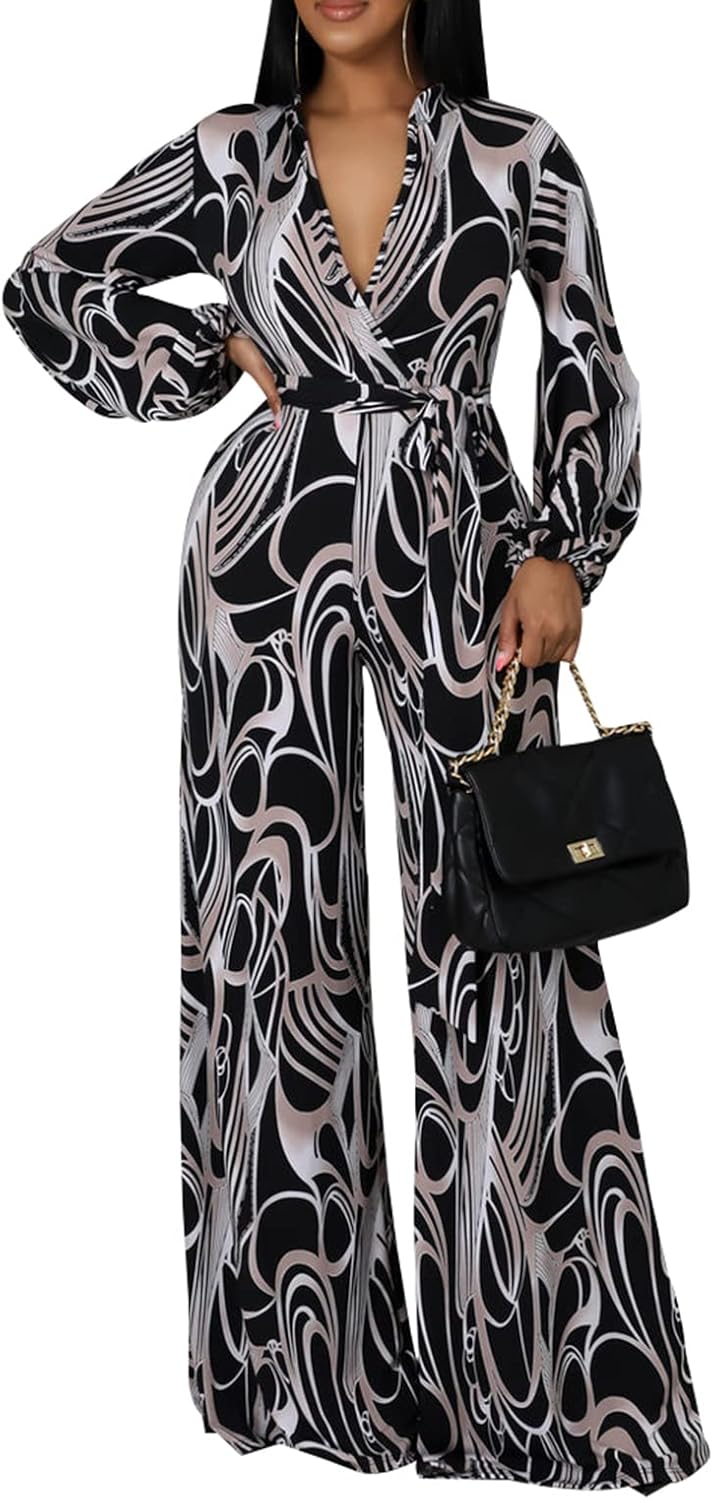 LightlyKiss Women Casual Sexy V Neck Sparkly Jumpsuits Review