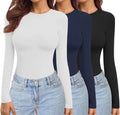 Trendy 3 Pack of Long Sleeve Shirts for Women by Ekouaer