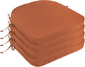 U-Shaped Outdoor Chair Pads 19x19 in 4-Pack - Fade Resistant Red