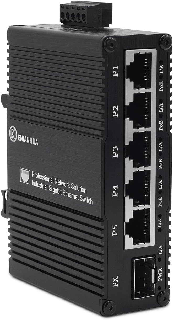 Industrial 6 Ports Gigabit Solar POE Ethernet Network Switch