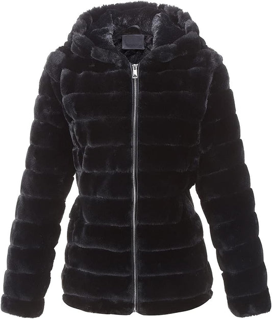 Bellivera Women's Faux Fur Coat for Chic Winter Style