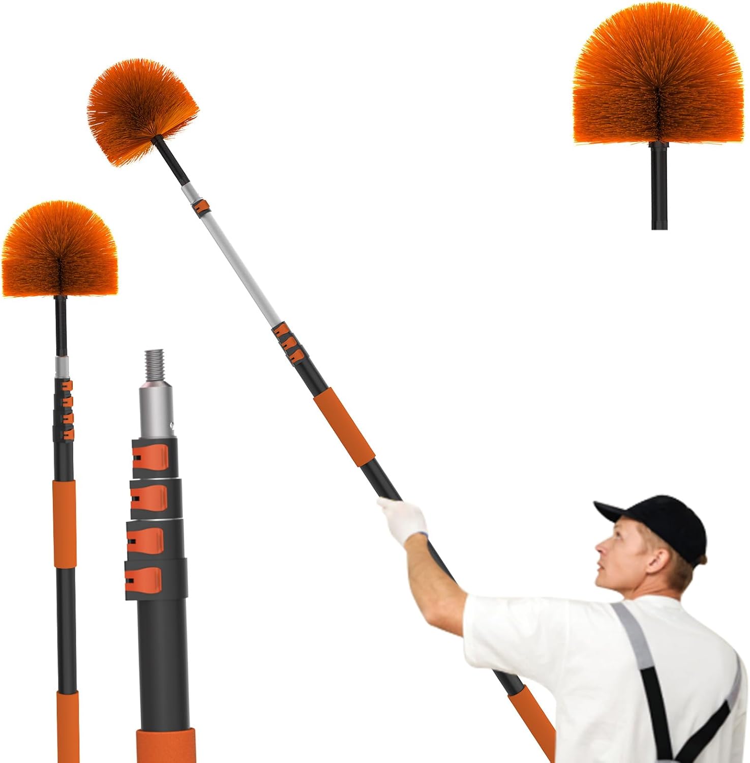 20FT Cobweb Duster with Extension Pole for Efficient Cleaning