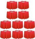 108 in Round Tablecloth Red - Floor Length Wrinkle Resistant