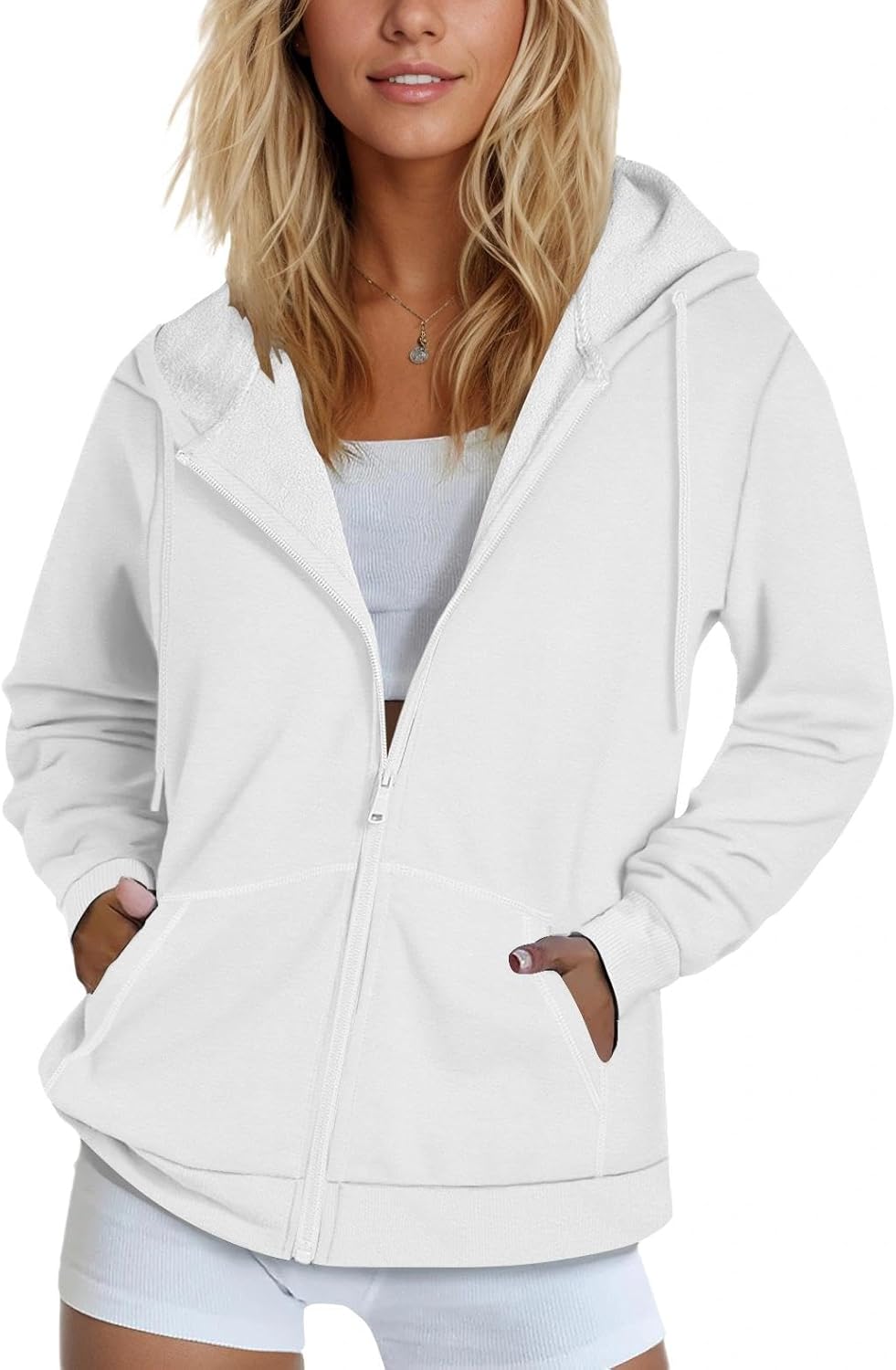 SMENG Womens Zip Up Hoodies Long Sleeve Casual Lightweight Jacket