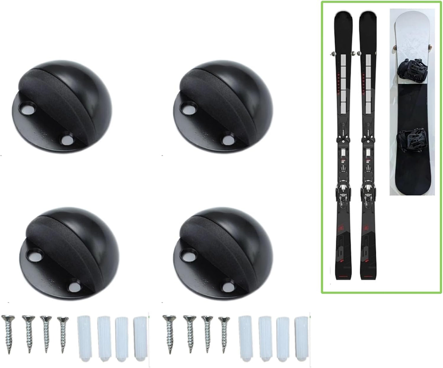 Space-Saving Ski Wall Display Rack