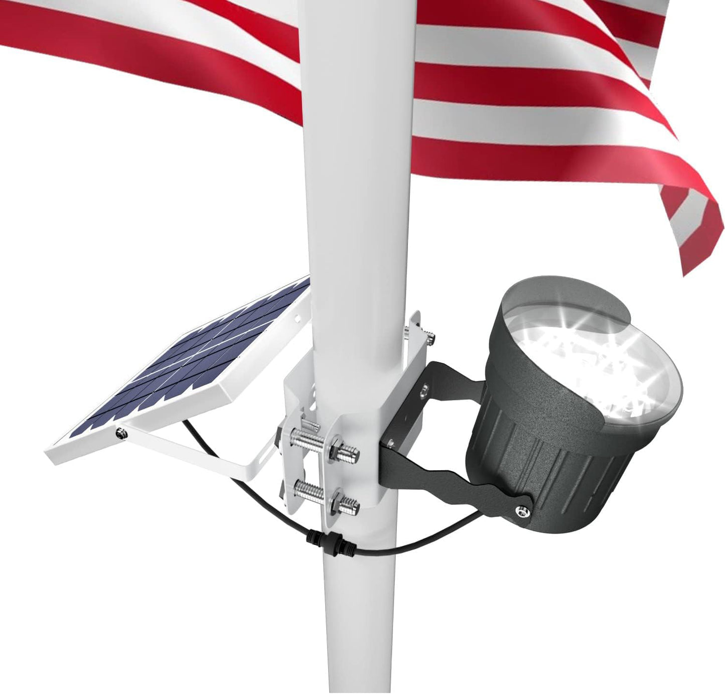 Ofuray Solar Flag Pole Light: Brightest 3In1 Design for Flags