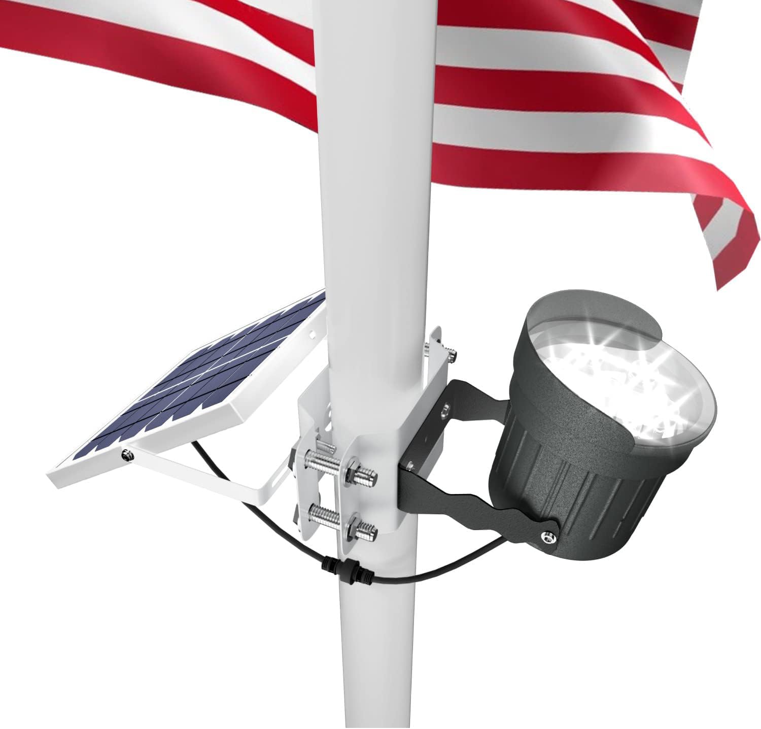 Ofuray Solar Flag Pole Light: Brightest 3In1 Design for Flags