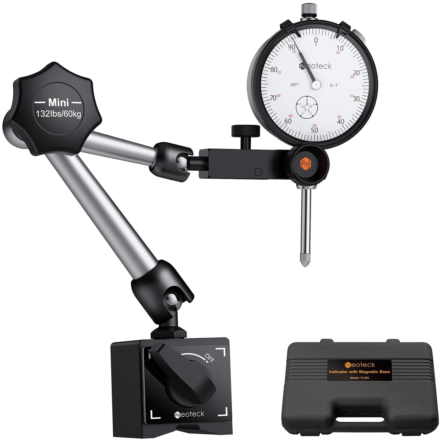 Neoteck Dial Indicator Set with Magnetic Base for Precision Work
